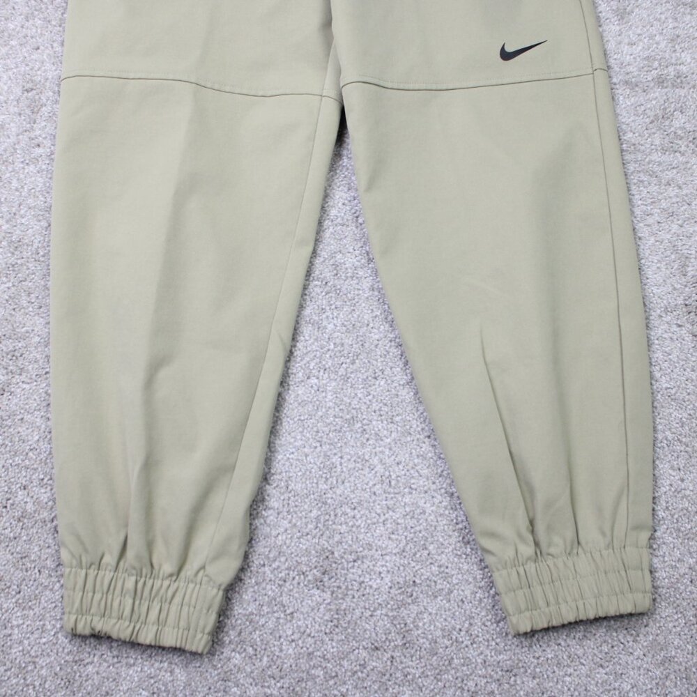 Nike Pants Womens Medium (30x28) Beige Sportswear Swoosh Woven Polyester Joggers - Picture 3 of 12